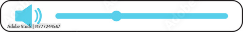 Volume Icon.Audio player for songs or podcast playlist. Adjust mixer volume level. Equalizer symbol concept for control, filter, balance, tuning, options, and preferences.