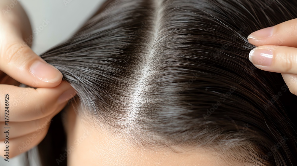 Fototapeta premium Close-up of hair care and grooming.