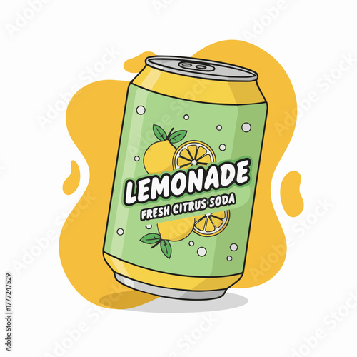 A can of lemonade illustration vector 