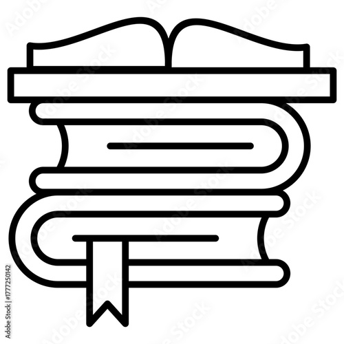 Books Outline Icon