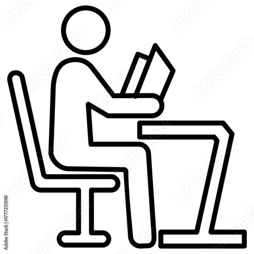 Reading Outline Icon