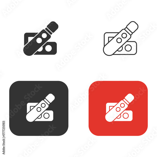 Pregnancy Test Icon Set medical health healthcare diagnostic kit result positive negative fertility family baby mother woman pregnant