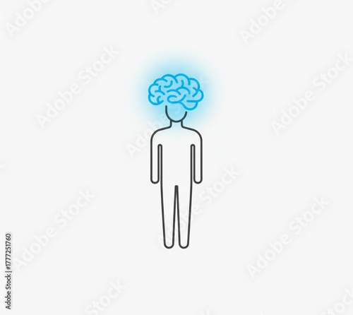Brain Power Enhanced Intelligence and Mental Acuity Illustration