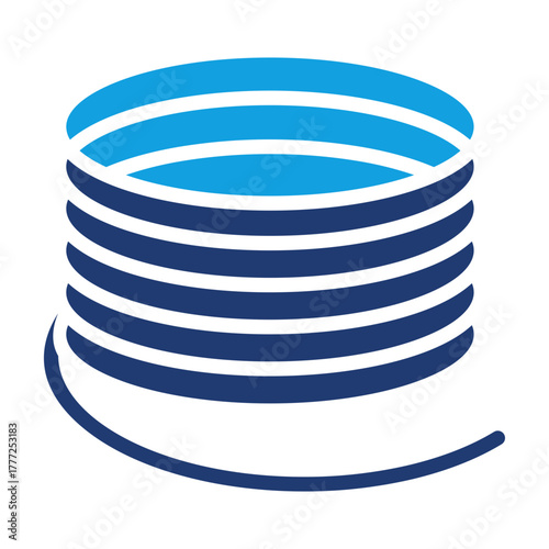 Cable Blue Color Icon