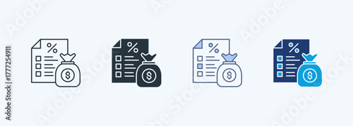 Taxation Multiple Style Icon Collection