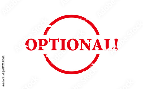 OPTIONAL! - Red Rubber Stamp With text OPTIONAL!
