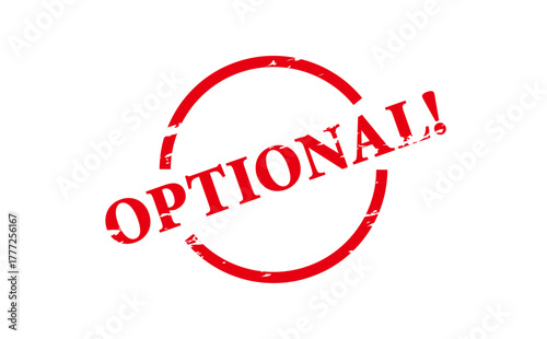 OPTIONAL! - Red Rubber Stamp With text OPTIONAL!
