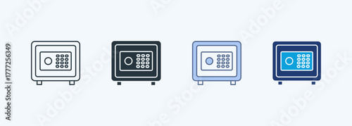 Security Box Multiple Style Icon Collection
