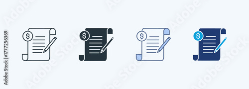 Document Multiple Style Icon Collection