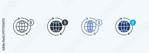 Global Economy Multiple Style Icon Collection