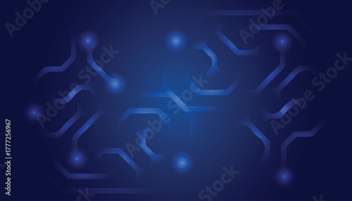 Abstract glowing  blue circuit board pattern representing digital technology and networks