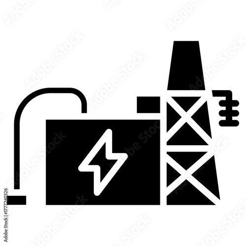 Power Station Glyph Icon