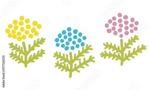 北欧風の花のイラストセット②