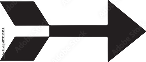 A black arrow pointing to the right side arrow, black, right, direction, pointing, symbol, shape, design, sign, illustration, abstract, graphic, simple, isolated, white, element, icon, vector, flat, 