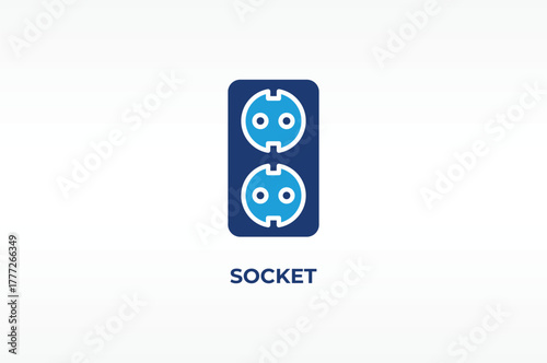 SOCKET vector, icon or logo sign isolated symbol illustration