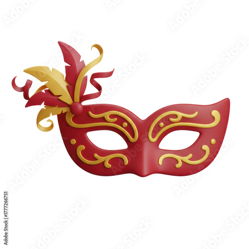 3d new year elements icon carnival mask