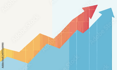 "Exponential Growth Trajectory: Dynamic Stock Chart Displaying Rapid Market Increase"