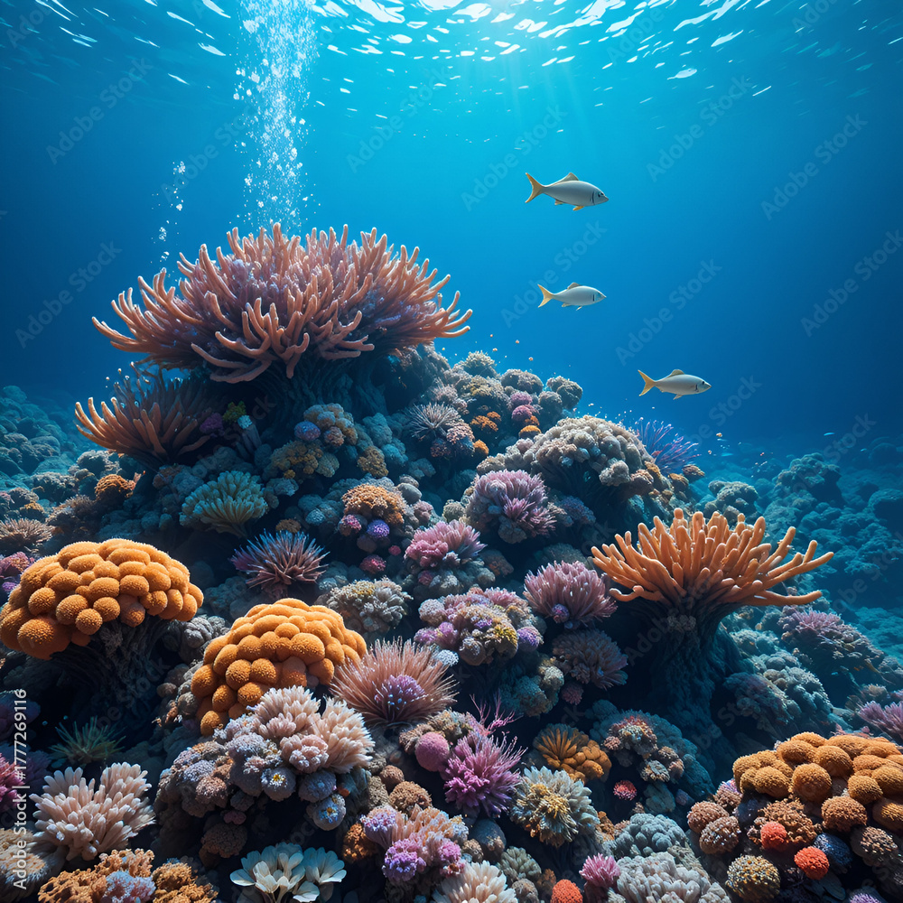 Naklejka premium coral reef