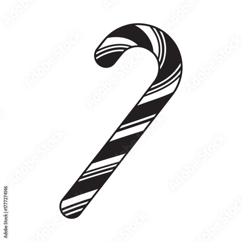 Happy new year and christmas candy design isolated on white background