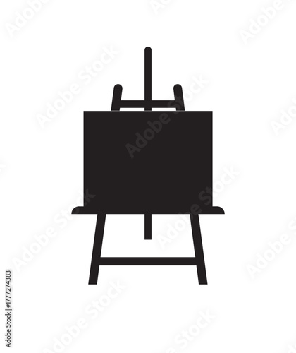 easel icon on white background	