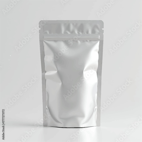 3D powder packing pouch mockups.,Realistic stand up pouch bag mockup,Clean Stand-Up Pouch Packaging,Blank white standup pouch packaging mockup,Blank aluminium or plastic packaging mockup, snack bag