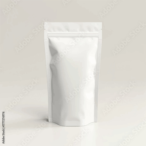 3D powder packing pouch mockups.,Realistic stand up pouch bag mockup,Clean Stand-Up Pouch Packaging,Blank white standup pouch packaging mockup,Blank aluminium or plastic packaging mockup, snack bag