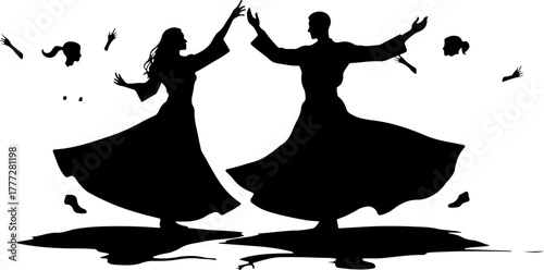 Mystic Whirl – Sufi Dervish Dance Illustration