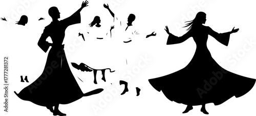 Mystic Whirl – Sufi Dervish Dance Illustration
