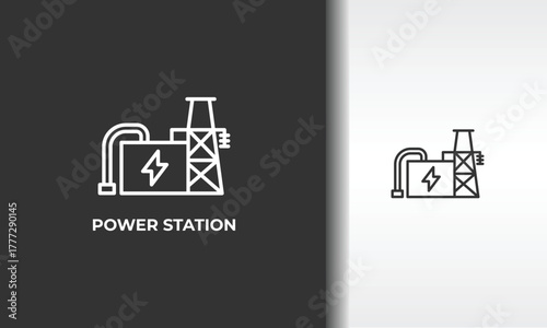 Power Station Vector, Icon Or Logo Sign Isolated Symbol Illustration