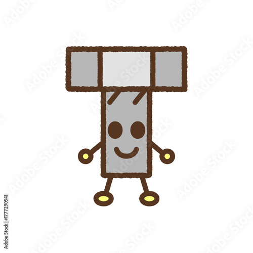 キャラクター風の単品アイコンイラスト　ボルト