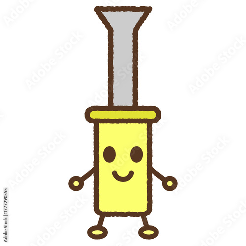 キャラクター風の単品アイコンイラスト　マイナスドライバー