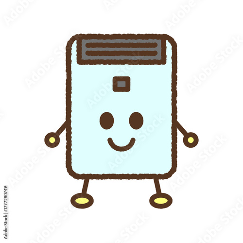 キャラクター風の単品アイコンイラスト　空気清浄機