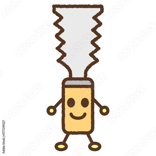 キャラクター風の単品アイコンイラスト　両刃鋸