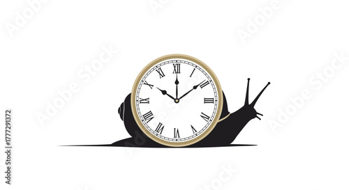 A conceptual representation displaying the fusion of time and slow moving pace of nature