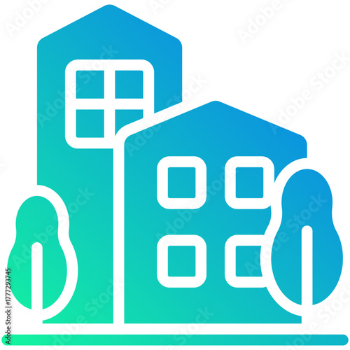 office gradient fill icon