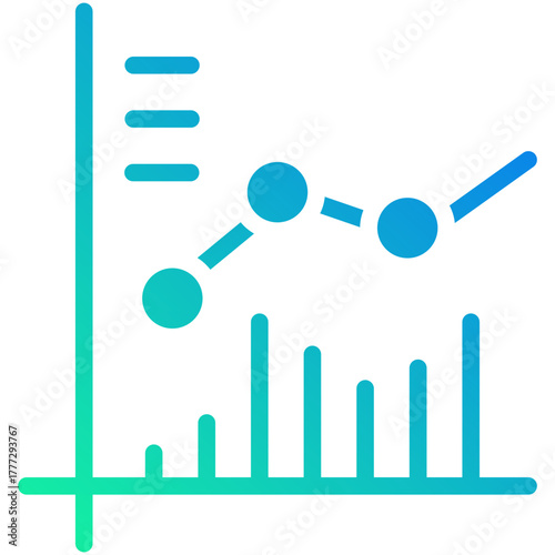 chart gradient fill icon