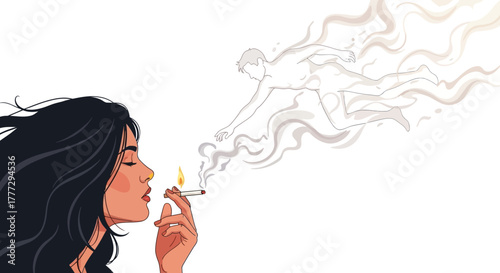 The Price of Indulgence:  A Woman's Smoking Habit and the Loss of Human Form