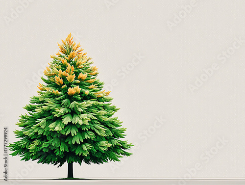 A lush Christmas pine tree