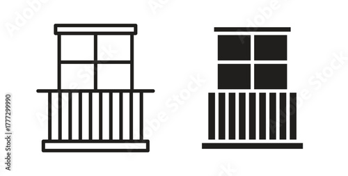 Balcony icon for web and app. vector illustration eps