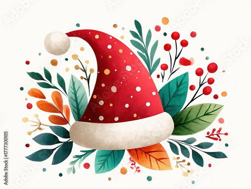 a simple Christmas hat icon