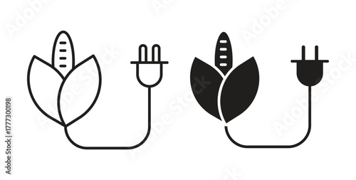 Biomass energy icon for web and app. vector illustration eps
