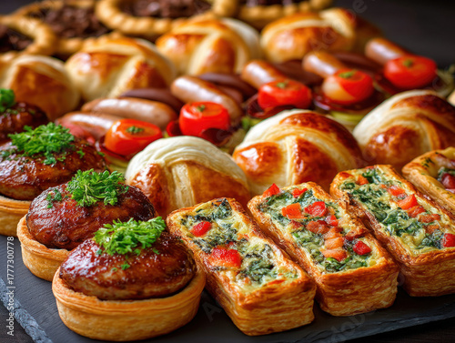 bustling French food market