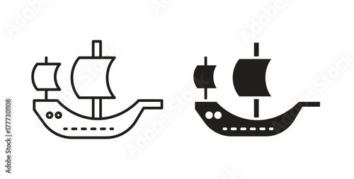 Caravel icon for web and app. vector illustration eps