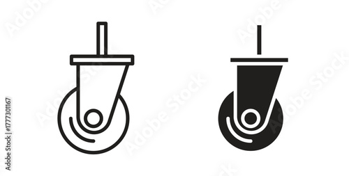 Cart trolley wheel icon for web and app. vector illustration eps