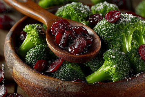 Christmas broccoli wreath s...