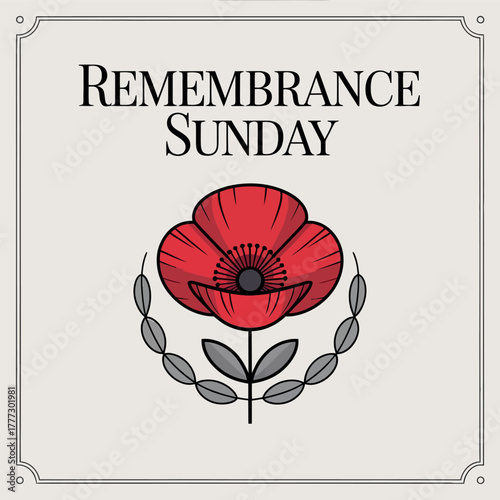 Remembrance Sunday Poppy Flower Tribute Remembrance Day