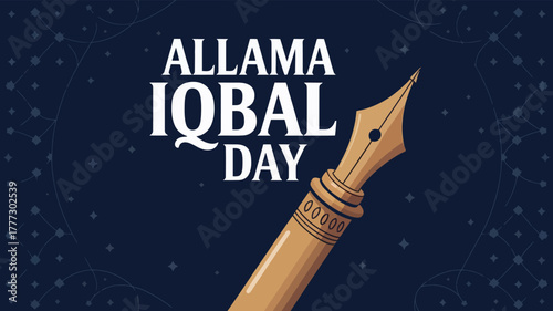 Allama Iqbal Day Celebration with Quill and Ink