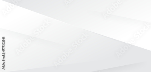 white abstract modern background. simple texture design line shadows. template poster, banner or cover thumbnail.