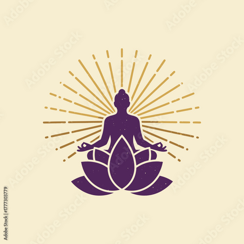 Lotus Meditation Yoga Silhouette Vector