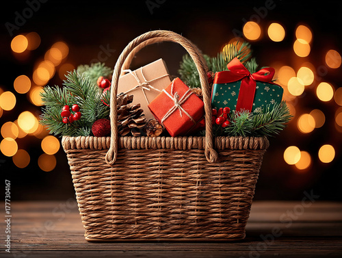 full Christmas shopping cart